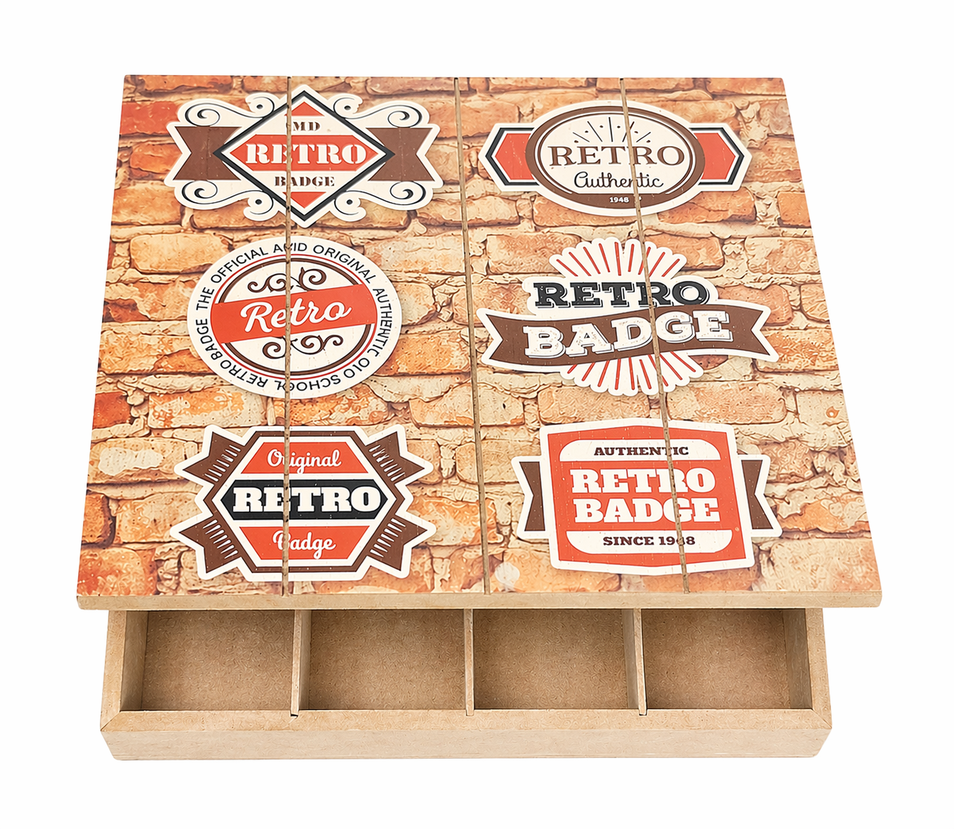 Retro Wooden Tea Box