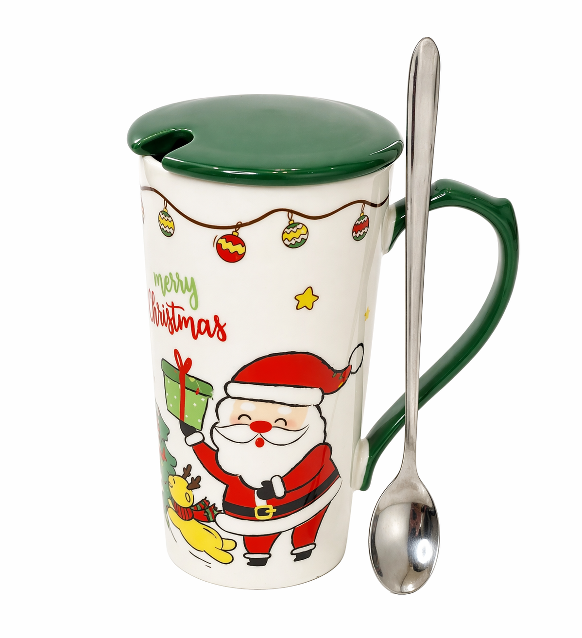 Santa and Reindeer Christmas Mug