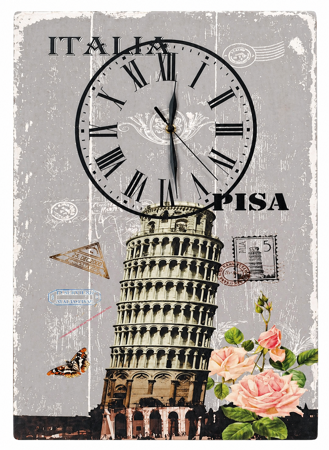 Pisa Clock Wall Art