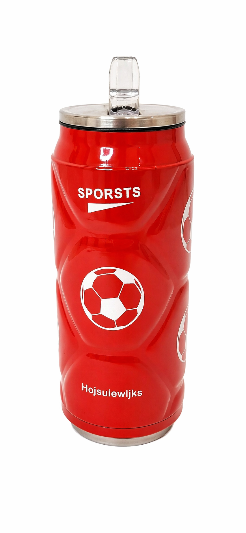 Red Can-Style Water Bottle