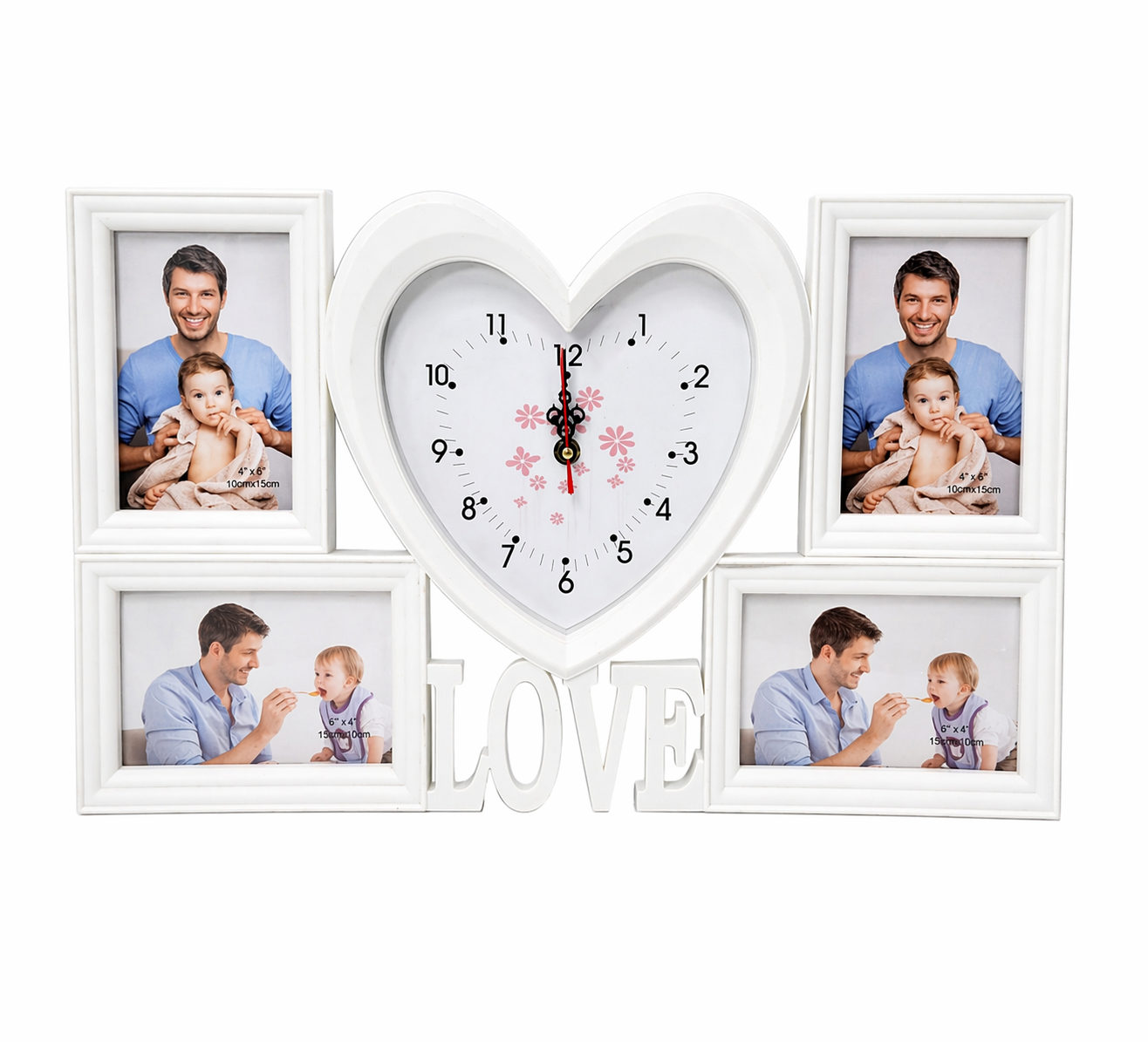 LOVE Photo Frame with Clock