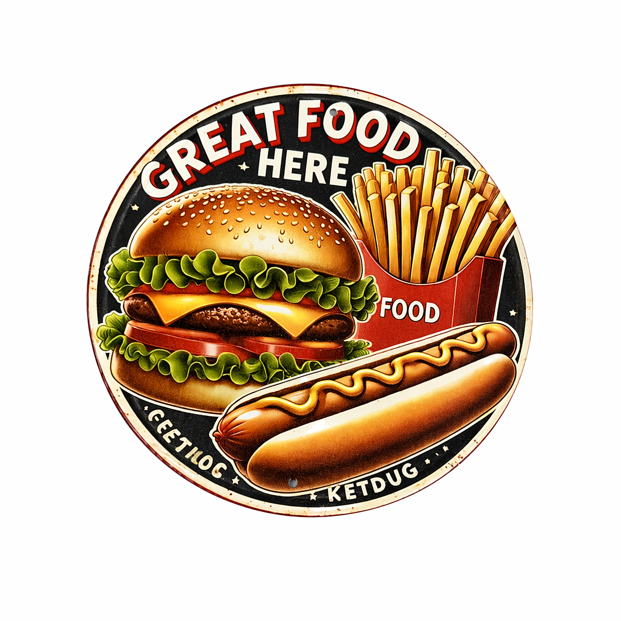 Retro Diner Food Sign