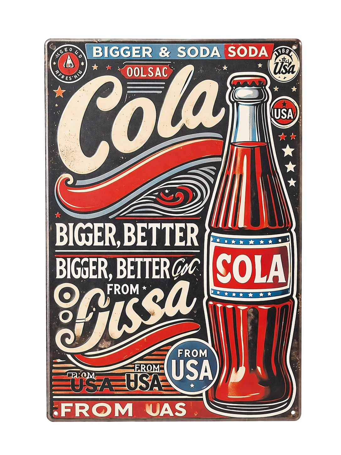 Vintage Cola Metal Sign